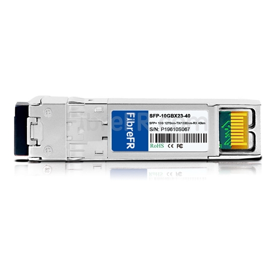 Image de Cisco SFP-10G-BX40U-I Compatible Module SFP+ 10GBASE-BX40-U 1270nm-TX/1330nm-RX 40km DOM