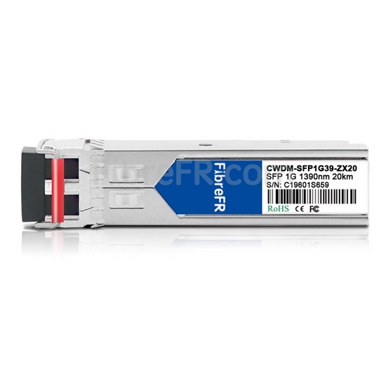 Image de Brocade E1MG-CWDM20-1390 Compatible Module SFP (Mini-GBIC) 1000BASE-CWDM 1390nm 20km DOM