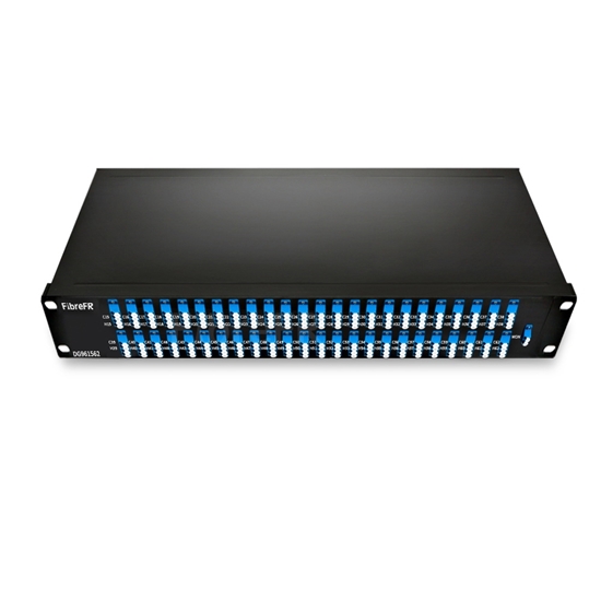 Image de Mux Demux DWDM Double Fibre à 96 Canaux CH15-CH62, AAWG, FMU Montage en Rack 2U, LC/UPC