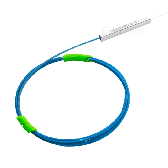 Image de Splitter PLC à Fibre Optique 1 x 8, Tube en Acier, Fibre Nue 250μm, sans Connecteur, Monomode