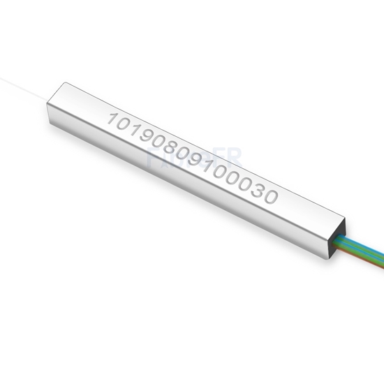 Image de Splitter PLC à Fibre Optique 1 x 8, Tube en Acier, Fibre Nue 250μm, sans Connecteur, Monomode