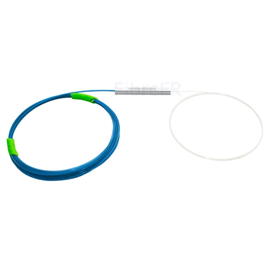 Image de Splitter PLC à Fibre Optique 1 x 32, Tube en Acier, Fibre Nue 250μm, sans Connecteur, Monomode