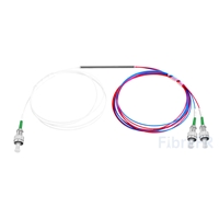 1X2 FBT Splitter Monomode Double Guichet 0,9mm Fibre avec Tube à Structure Libre, FC/APC