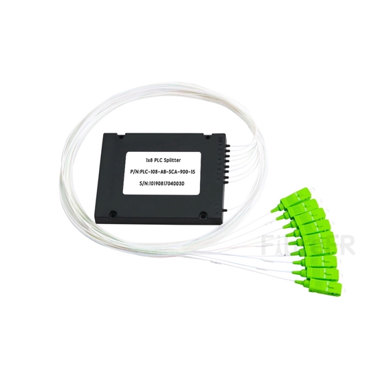 Image de Splitter PLC à Fibre Optique 1 x 8, Module ABS d'Épissure/Pigtail, 900μm, SC/APC, Monomode