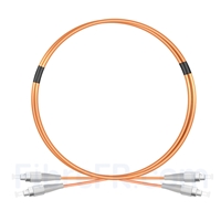 1M FC UPC vers FC UPC Duplex 2,0mm PVC (OFNR) OM1 Jarretière Optique Multimode