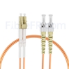 Image de 3m LC UPC vers ST UPC Duplex 2,0mm PVC (OFNR) OM1 Jarretière Optique Multimode