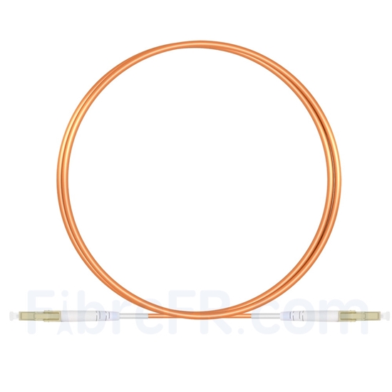 Image de 2m LC UPC vers LC UPC Simplex 2,0mm PVC (OFNR) OM1 Jarretière Optique Multimode