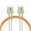 Image de 15m SC UPC vers SC UPC Duplex 3,0mm PVC (OFNR) OM1 Jarretière Optique Multimode