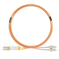 5m LC UPC vers SC UPC Duplex 3,0mm PVC (OFNR) OM1 Jarretière Optique Multimode