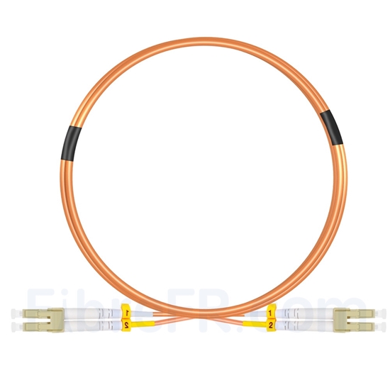 Image de 3m LC UPC vers LC UPC Duplex 3,0mm PVC (OFNR) OM1 Jarretière Optique Multimode