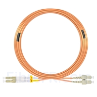 20m LC UPC vers SC UPC Duplex 3,0mm PVC (OFNR) OM1 Jarretière Optique Multimode