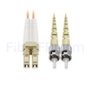 Image de 5m LC UPC vers ST UPC Duplex 2,0mm PVC (OFNR) OM2 Jarretière Optique Multimode