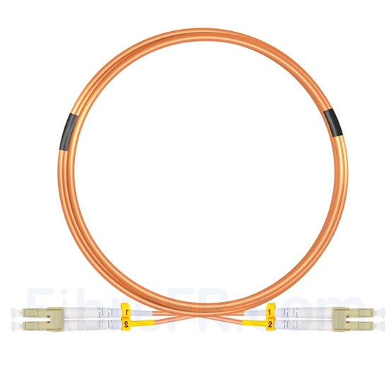 Image de 5m LC UPC vers LC UPC Duplex 2,0mm LSZH OM2 Jarretière Optique Multimode