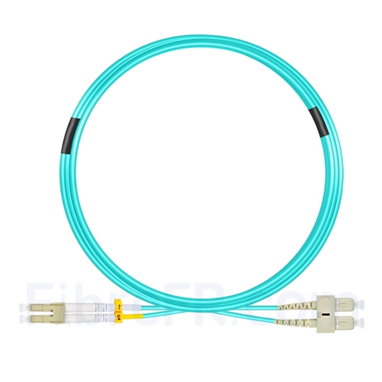 Image de 7m LC UPC vers SC UPC Duplex OM3 PVC (OFNR) 2,0mm Jarretière Optique Multimode