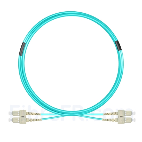 Image de 5m SC UPC vers SC UPC Duplex OM3 PVC (OFNR) 2,0mm Jarretière Optique Multimode