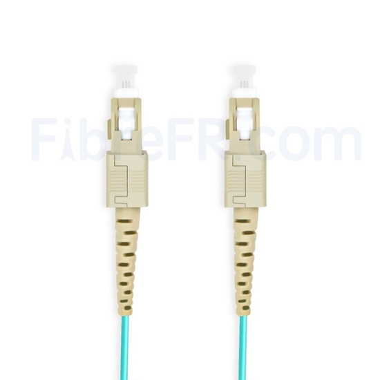 Image de 3m SC UPC vers SC UPC Duplex OM3 PVC (OFNR) 2,0mm Jarretière Optique Multimode
