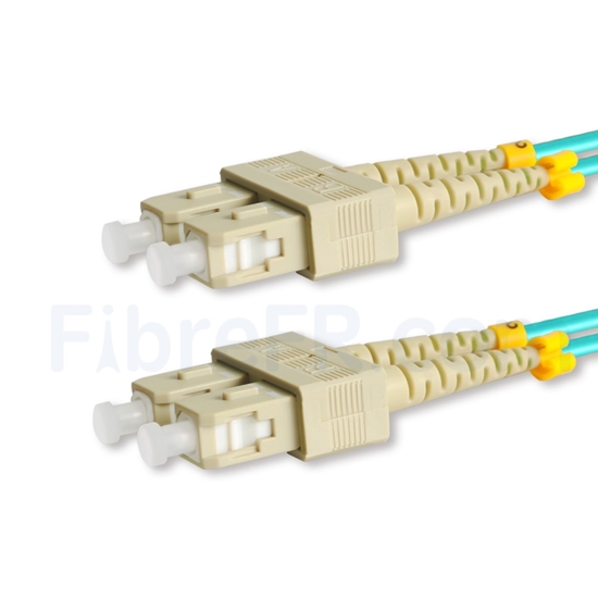 Image de 3m SC UPC vers SC UPC Duplex OM3 PVC (OFNR) 2,0mm Jarretière Optique Multimode