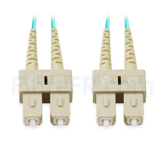 Image de 3m SC UPC vers SC UPC Duplex OM3 PVC (OFNR) 2,0mm Jarretière Optique Multimode