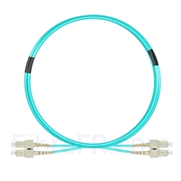 2m SC UPC vers SC UPC Duplex OM3 PVC (OFNR) 2,0mm Jarretière Optique Multimode