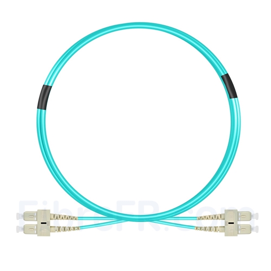 Image de 2m SC UPC vers SC UPC Duplex OM3 PVC (OFNR) 2,0mm Jarretière Optique Multimode
