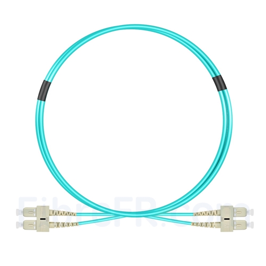 Image de 1m SC UPC vers SC UPC Duplex OM3 PVC (OFNR) 2,0mm Jarretière Optique Multimode