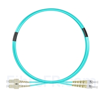 3m SC UPC vers ST UPC Duplex OM3 PVC (OFNR) 2,0mm Jarretière Optique Multimode