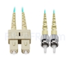 Image de 1m SC UPC vers ST UPC Duplex OM3 PVC (OFNR) 2,0mm Jarretière Optique Multimode