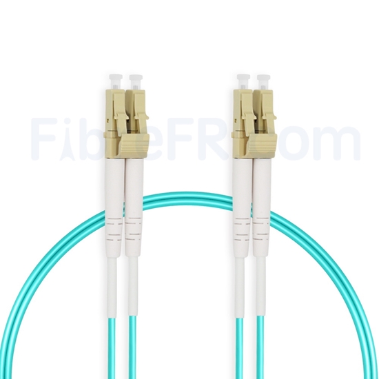 Image de 2m LC UPC vers LC UPC Duplex OM3 OFNR 2,0mm Jarretière Optique Multimode