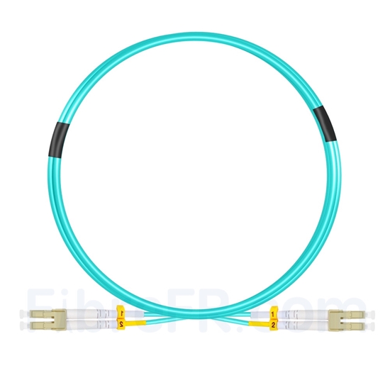 Image de 2m LC UPC vers LC UPC Duplex 2,0mm LSZH OM4 Jarretière Optique Multimode