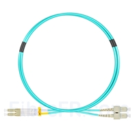 1m LC UPC vers SC UPC Duplex 2,0mm OFNP OM4 Jarretière Optique Multimode