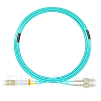 15m LC UPC vers SC UPC Duplex 3,0mm LSZH OM4 Jarretière Optique Multimode