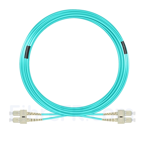 Image de 30m SC UPC vers SC UPC Duplex 3,0mm LSZH OM4 Jarretière Optique Multimode