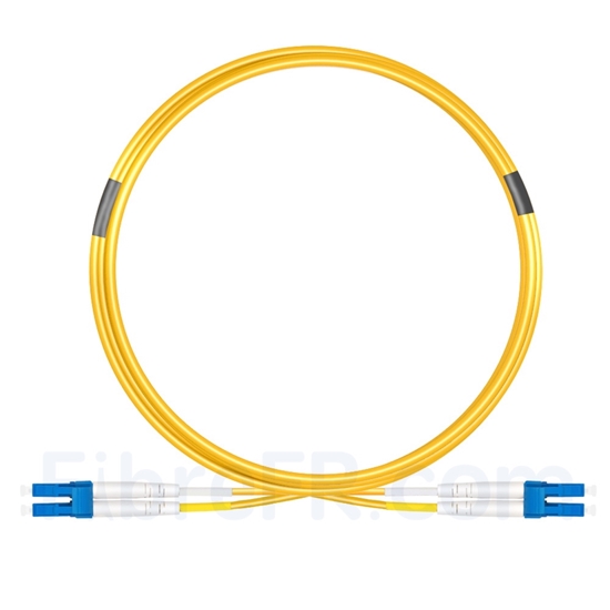 Image de 5m LC UPC vers LC UPC Duplex OS2 PVC (OFNR) 2,0mm Jarretière Optique Monomode