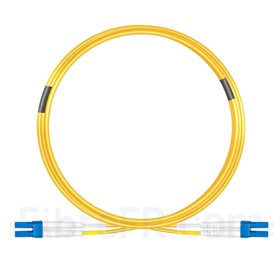 Image de 7m LC UPC vers LC UPC Duplex OS2 PVC (OFNR) 2,0mm Jarretière Optique Monomode