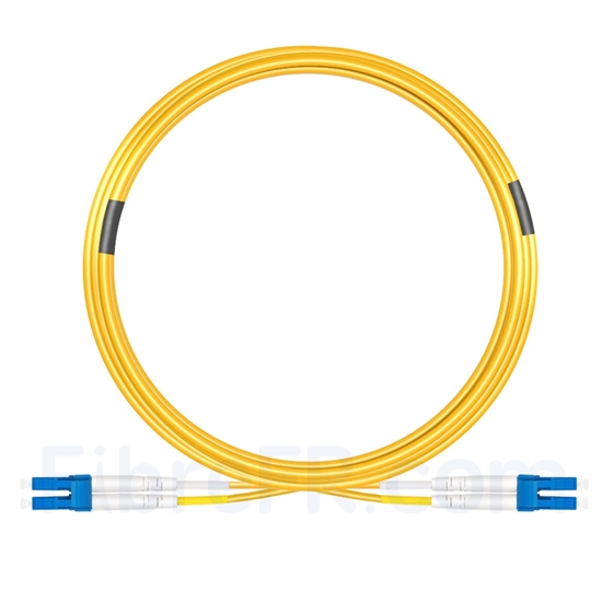 Image de 15m LC UPC vers LC UPC Duplex OS2 PVC (OFNR) 2,0mm Jarretière Optique Monomode