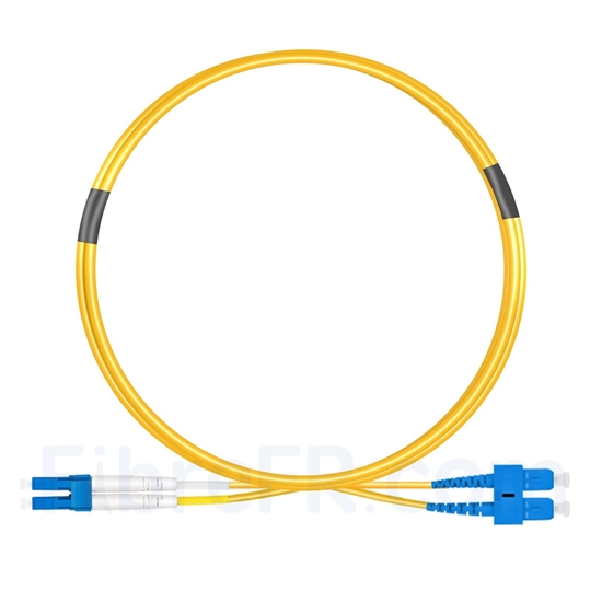 Image de 3m LC UPC vers SC UPC Duplex 2,0mm PVC (OFNR) OS2 Jarretière Optique Monomode