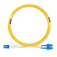 Image de 15m LC UPC vers SC UPC Duplex 2,0mm PVC (OFNR) OS2 Jarretière Optique Monomode