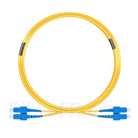Image de 10m SC UPC vers SC UPC Duplex 2,0mm PVC (OFNR) OS2 Jarretière Optique Monomode