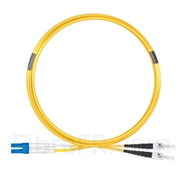 Image de 5m LC UPC vers ST UPC Duplex 2,0mm PVC (OFNR) OS2 Jarretière Optique Monomode
