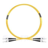 3m ST UPC vers ST UPC Duplex 2,0mm PVC (OFNR) OS2 Jarretière Optique Monomode