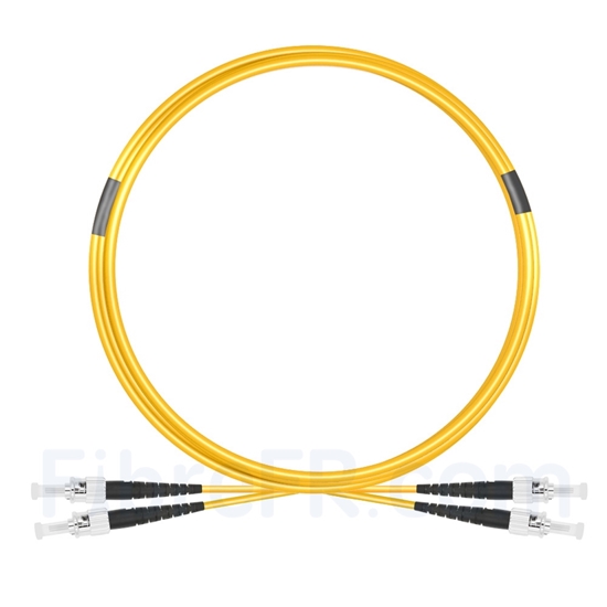 Image de 5m ST UPC vers ST UPC Duplex 2,0mm PVC (OFNR) OS2 Jarretière Optique Monomode