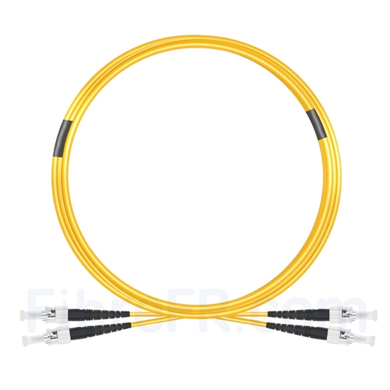 Image de 10m ST UPC vers ST UPC Duplex 2,0mm PVC (OFNR) OS2 Jarretière Optique Monomode
