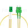 Image de 1m LC APC vers SC APC Duplex 2,0mm PVC (OFNR) OS2 Jarretière Optique Monomode