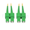 Image de 1m SC APC vers SC APC Duplex 2,0mm PVC (OFNR) OS2 Jarretière Optique Monomode