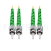 Image de 1m ST APC vers ST APC Duplex 2,0mm PVC (OFNR) OS2 Jarretière Optique Monomode