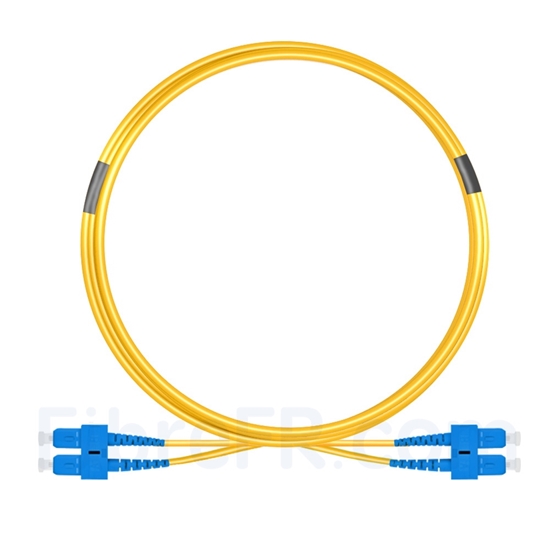 Image de 5m SC UPC vers SC UPC Duplex 2,0mm OFNP OS2 Jarretière Optique Monomode