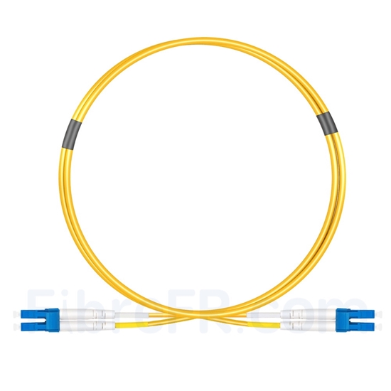 Image de 1m LC UPC vers LC UPC Duplex 2,0mm LSZH OS2 Jarretière Optique Monomode
