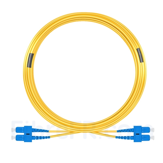 Image de 30m SC UPC vers SC UPC Duplex 3,0mm PVC (OFNR) 9/125 Jarretière Optique Monomode