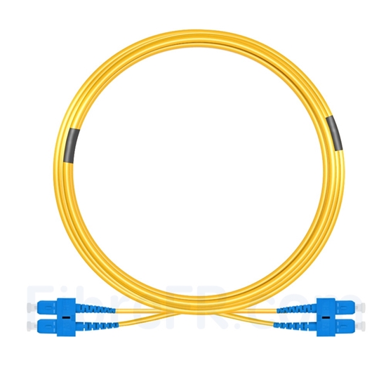 Image de 15m SC UPC vers SC UPC Duplex 3,0mm PVC (OFNR) 9/125 Jarretière Optique Monomode