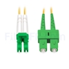 Image de 15m LC APC vers SC APC Duplex 3,0mm PVC (OFNR) 9/125 Jarretière Optique Monomode